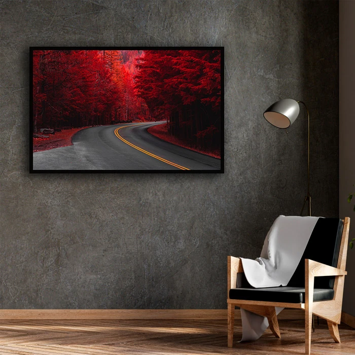 تابلو بکلیت طرح منظره جنگلی و جاده مدل B-D1802