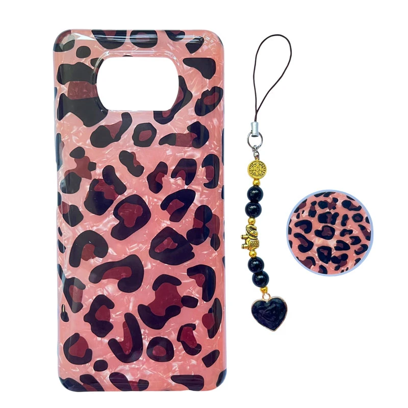 کاور طرح پلنگی کد A11879 مناسب برای گوشی موبایل شیائومی Poco X3 / Poco X3 Pro به همراه پایه نگهدارنده و بند آویز