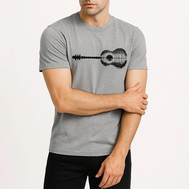 تی شرت آستین کوتاه مردانه مدل گیتار کد V249