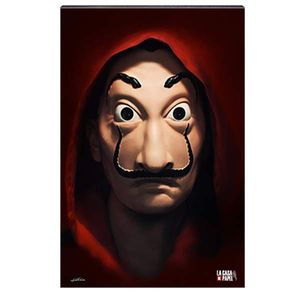 تابلو شاسی آواویز مدل ماسک سالوادور دالی سریال Money Heist خانه کاغذی کد 4G477