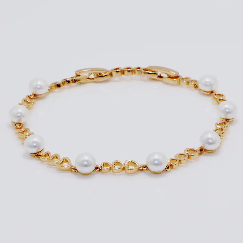 دستبند زنانه ژوپینگ مدل مروارید و قلب کد XP141