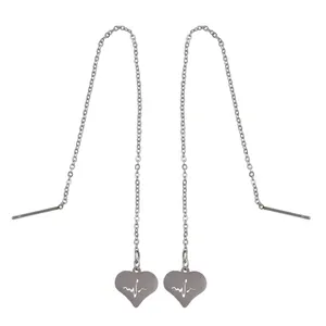 گوشواره زنانه مدل قلب کد ZC1076