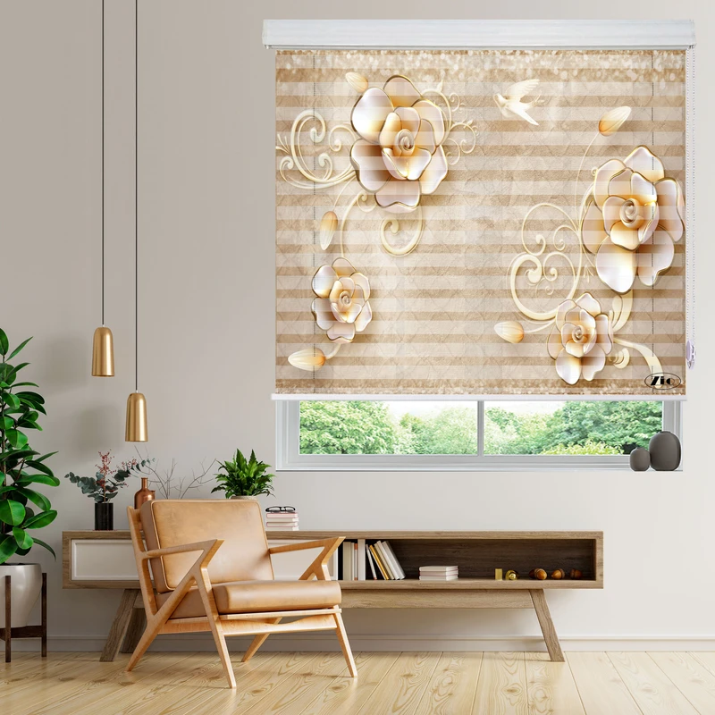 پرده زبرا زیو مدل 3D-1236 سایز 200x280 سانتی متر