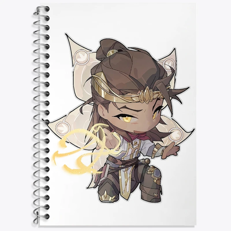 دفتر زبان 50 برگ خندالو مدل سه خط طرح بازی اورواچ (Overwatch) کد 31624