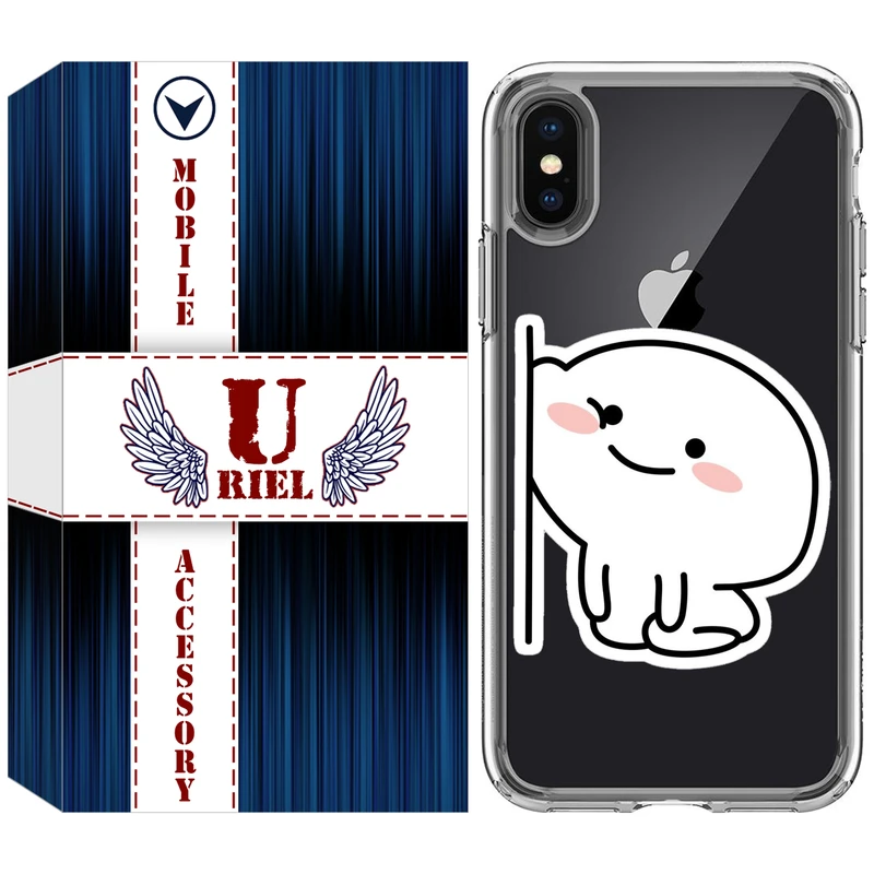 کاور یوریل قاب مدل Clear کد 93 طرح لوس مناسب برای گوشی موبایل اپل iPhone X / XS