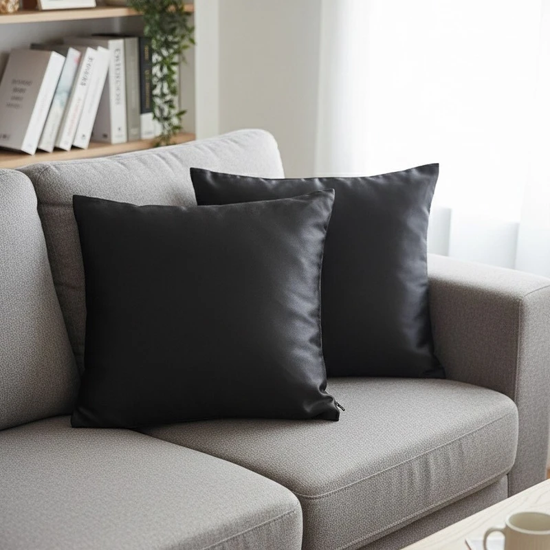 کاور کوسن مدل ساتن مبلی سایز 40*40 سانتی متر بسته دو عددی