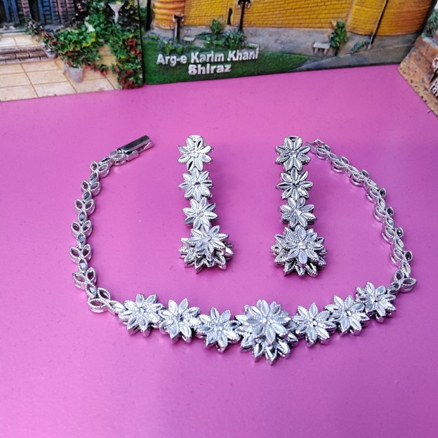 نیم ست نقره زنانه مدل glsr-14400