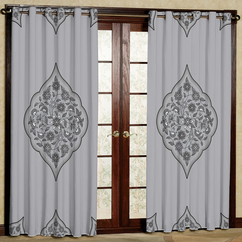 پرده مدل مخمل پانچی کد 1273T2 سایز 200x140 سانتی متر