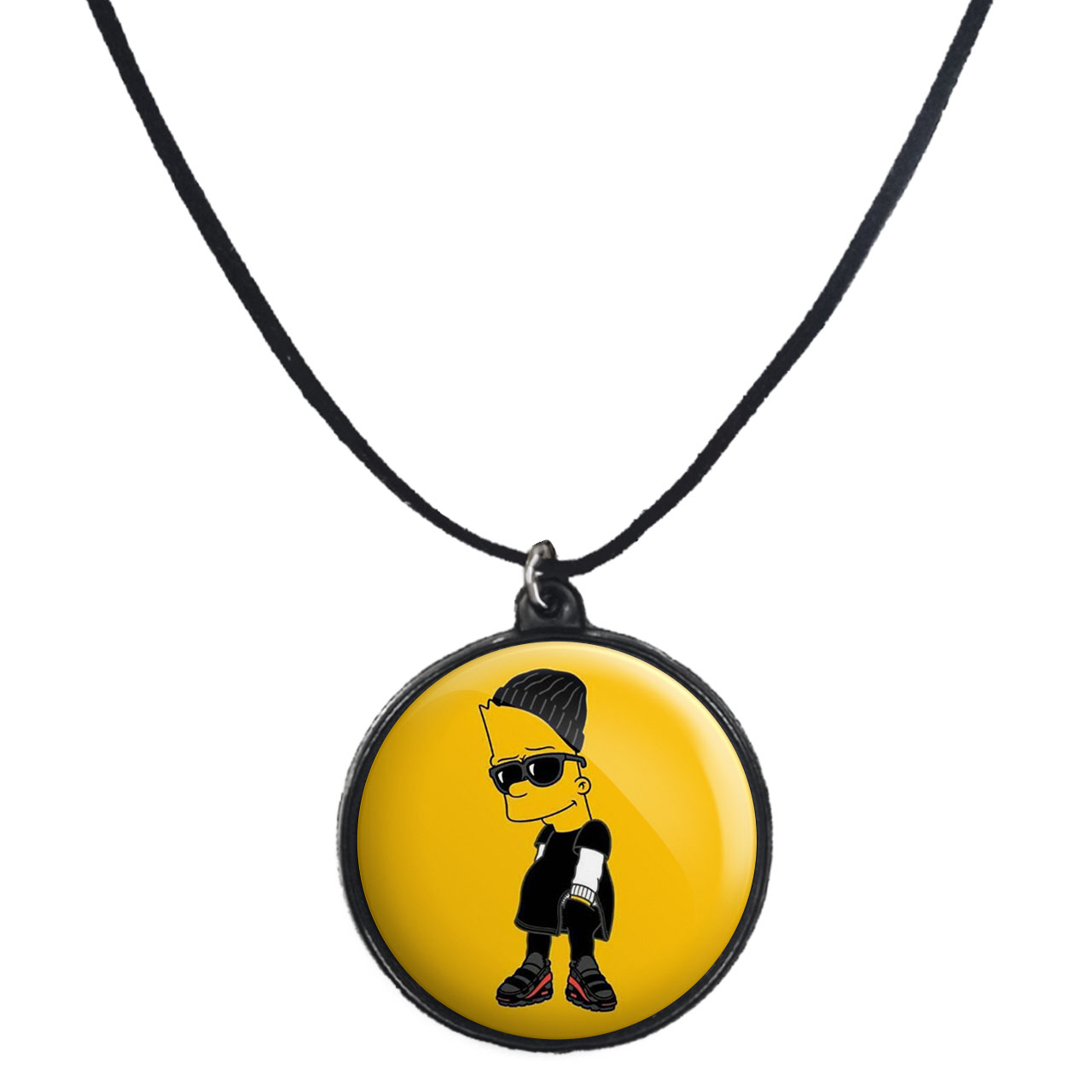 گردنبند پرمانه طرح سیمپسون ها کد pmb.21302 مدل دو طرفه