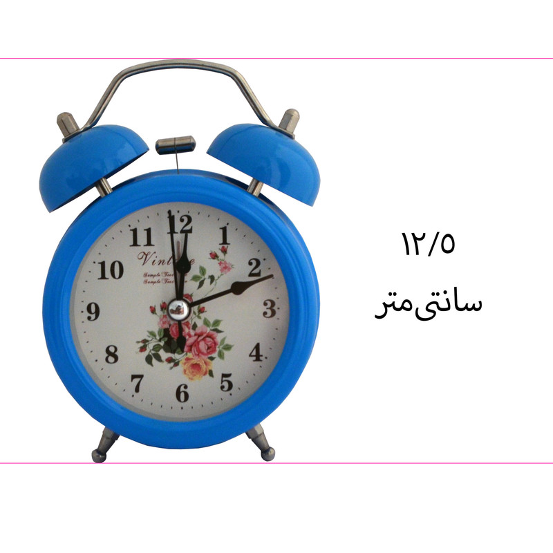 ساعت رومیزی مدل شماطه دار گلدار کد M03