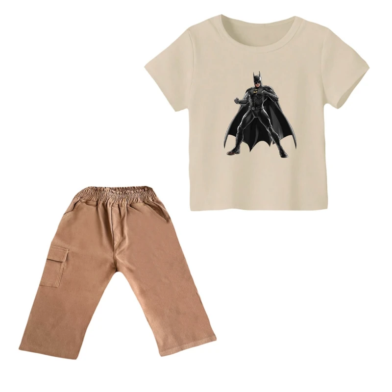 ست تی شرت و شلوارک پسرانه مدل بتمن کد ۱۵