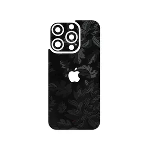 MAHOOT Black-Wildflower Cover Sticker for Apple iPhone 15 Pro