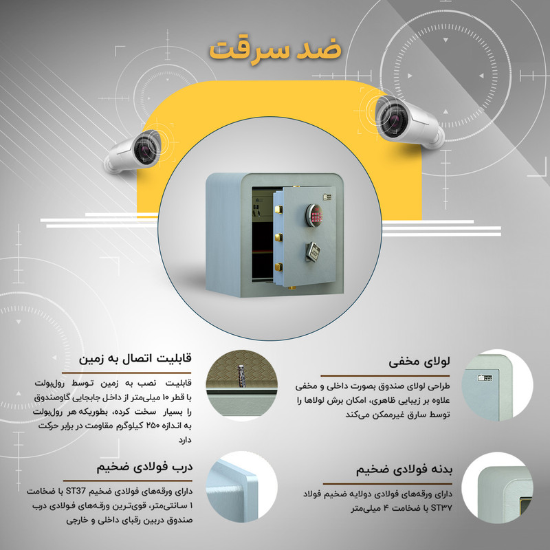 گاوصندوق الکترونیکی سدید مدل 500PRO