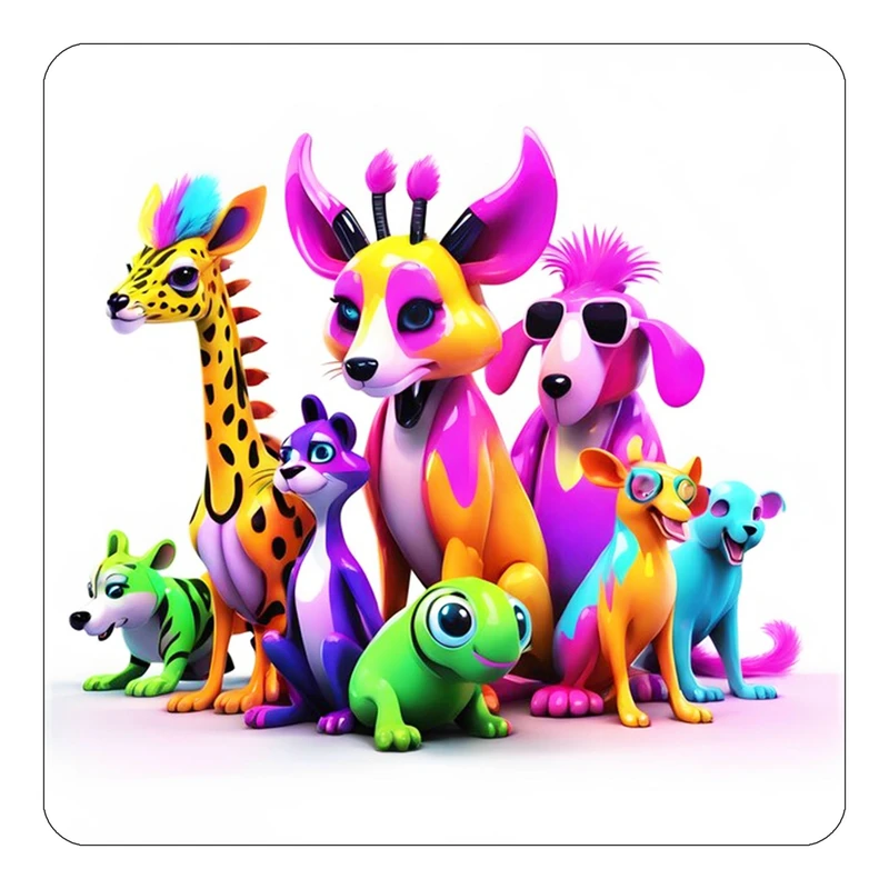 مگنت کاکتی طرح حیوانات رنگی مدل mp25226