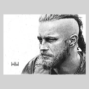 پوستر طرح ragnar lothbrok vikings وایکینگ راگنار لودبروک کد 1822