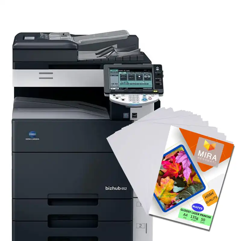 کاغذ چاپ عکس گلاسه میرا مدل PLGM135 سایز 21x30 سانتی متر بسته 50عددی