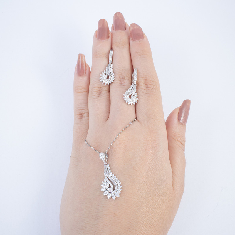 نیم ست نقره زنانه مدل AVN-N1177 نیم ست نقره زنانه مدل AVN-N1177