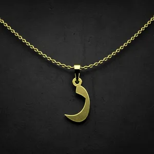 گردنبند طلا 18 عیار زنانه مدوپد مدل حرف ر کد I3-1-1076