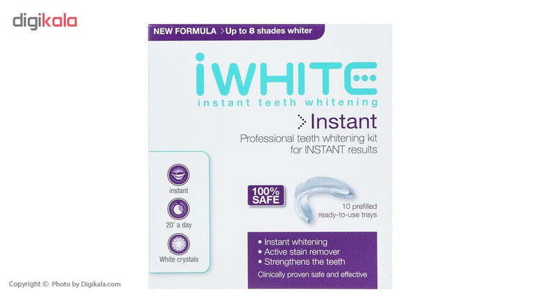 سفید کننده دندان آی وایت مدل Instant بسته 10 عددی به همراه دهانشویه آی وایت مدل Instant حجم 120 میلی لیتر