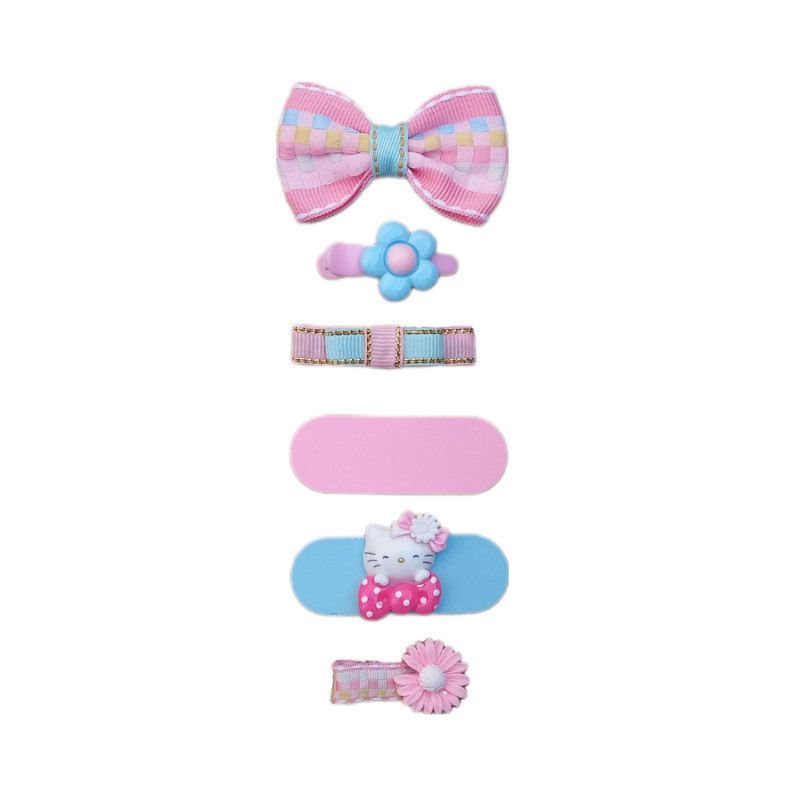 گیره مو دخترانه مدل کیتی مجموعه 6 عددی