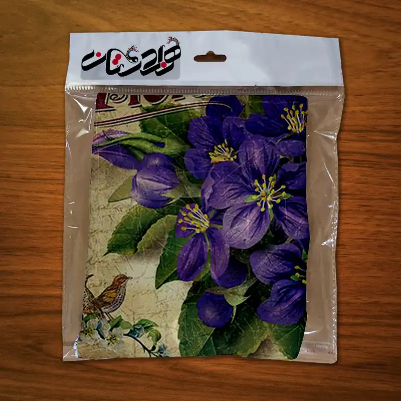 کاور کوسن هزاردستان طرح گل بنفشه کد co585