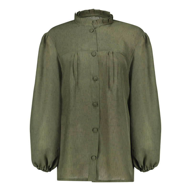 شومیز آستین بلند یقه ایستاده زنانه الین مدل 8-30