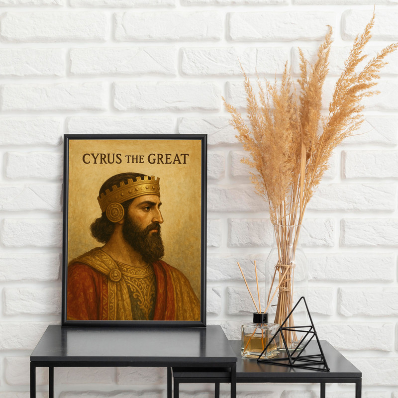 تابلو مدل کوروش کبیر فریم مشکی