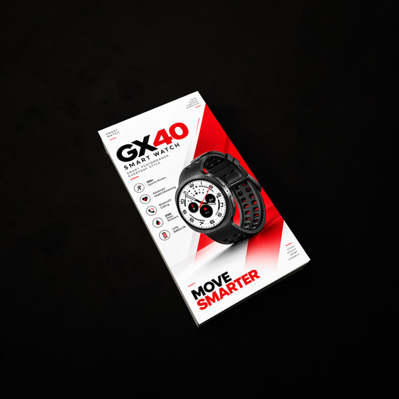 ساعت هوشمند 38 میلی‌متری مدل GX40 با بند سیلیکونی
