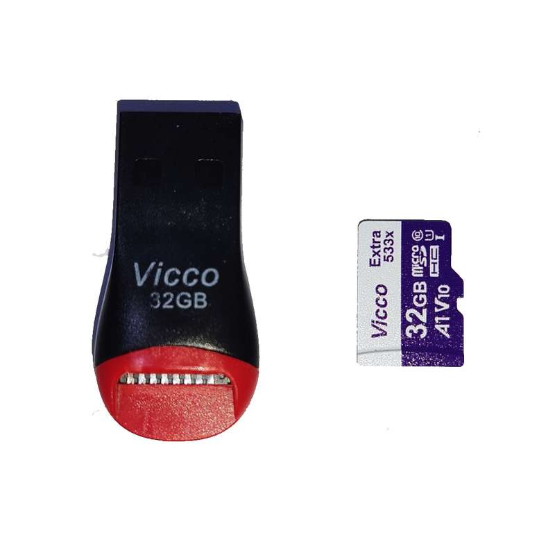 کارت حافظه microSDHC ویکو من مدل Extre533X کلاس 10 استاندارد UHS-I U1 سرعت 80MBps ظرفیت 32گیگابایت همراه کارت خوان کارت حافظه microSDHC ویکو من مدل Extre533X کلاس 10 استاندارد UHS-I U1 سرعت 80MBps ظرفیت 32گیگابایت همراه کارت خوان