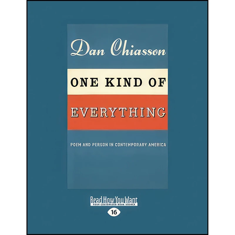 کتاب One Kind of Everything اثر Dan Chiasson انتشارات تازه ها