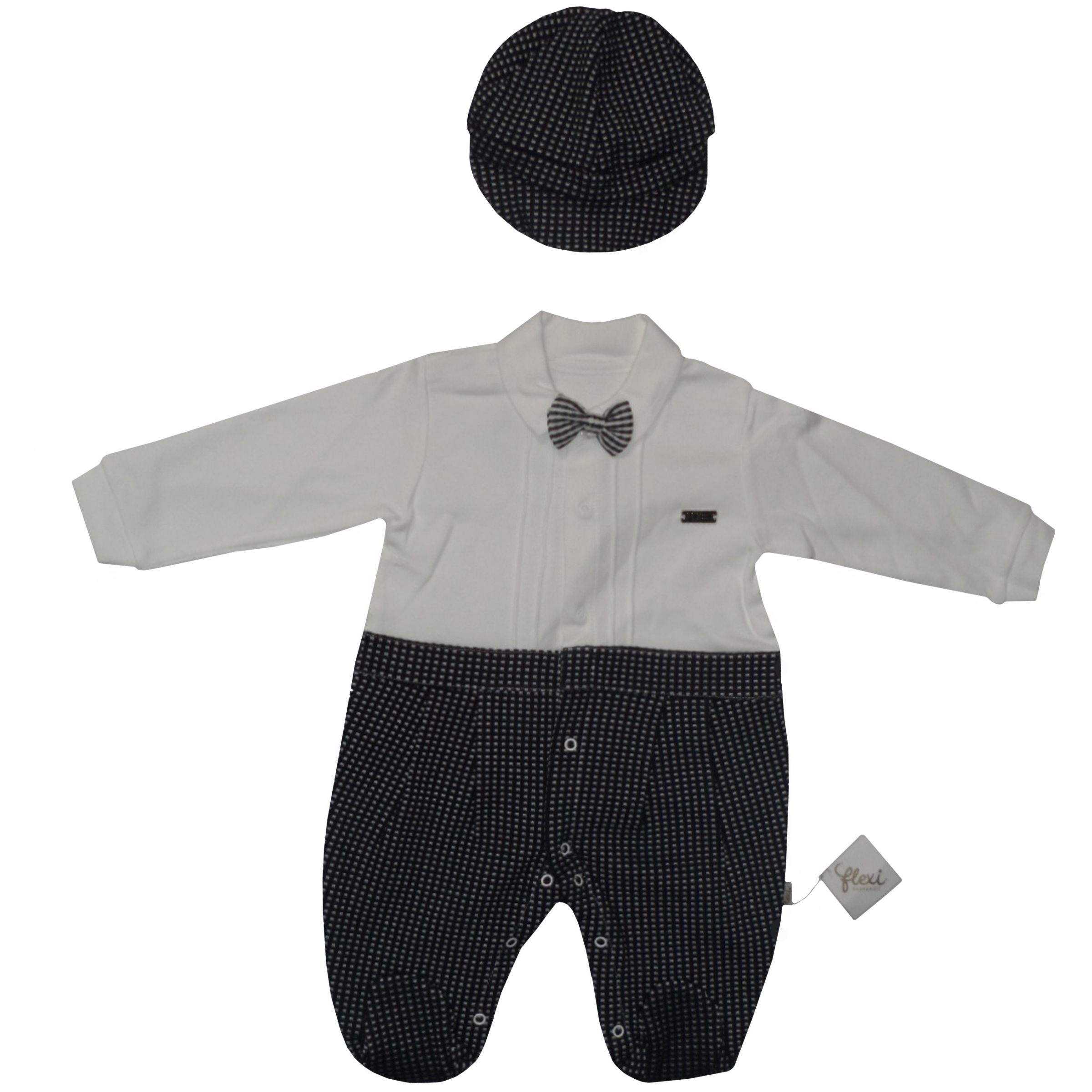 ست سرهمی و کلاه نوزادی فلکسی مدل T213617