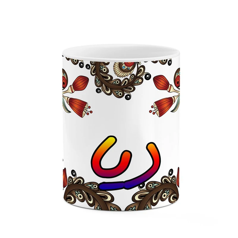 ماگ کاکتی مدل اسم دیا طرح سنتی گل و بته کد mgh45061