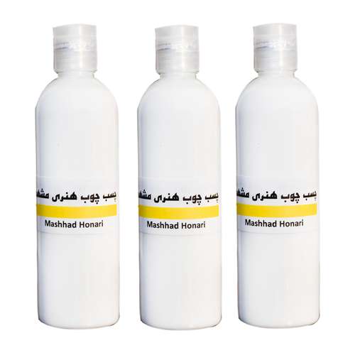 چسب چوب هنری مشهد مدل B-120-3 حجم 120 میلی لیتر مجموعه 3 عددی
