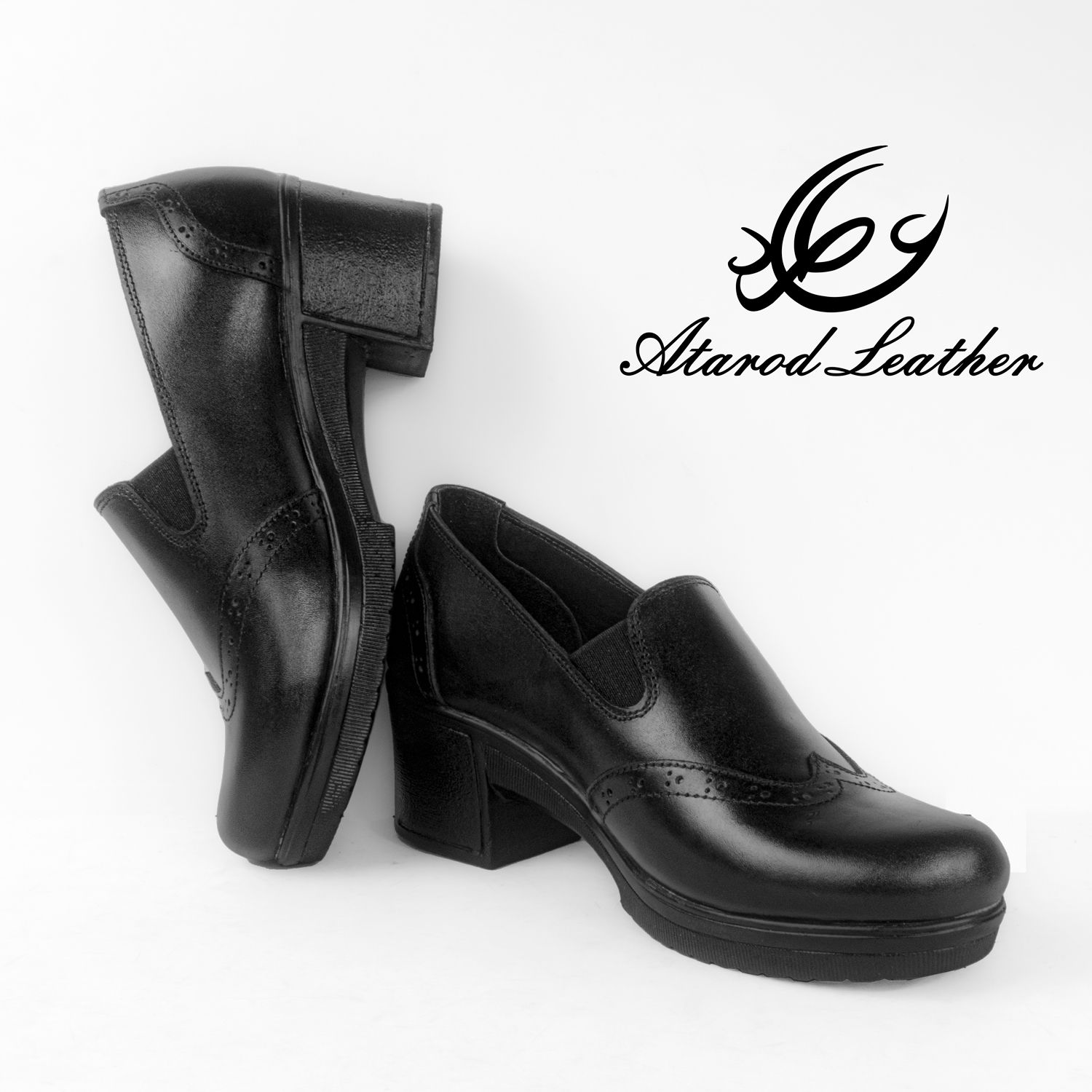 کفش زنانه چرم عطارد مدل چرم طبیعی کد SH380 -  - 2