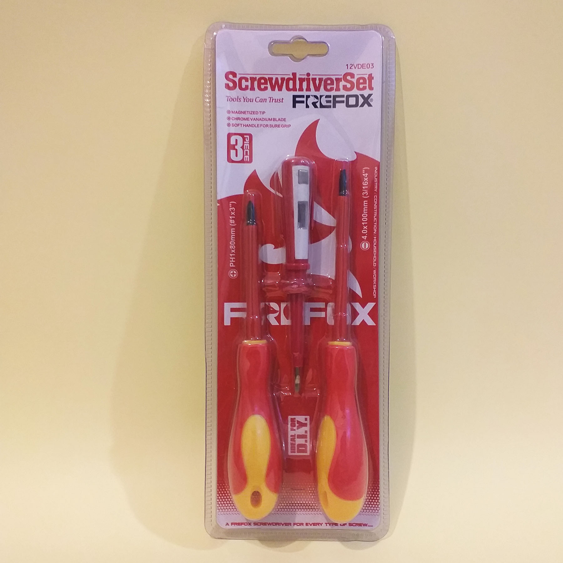 پیچ گوشتی فاکس مدل 12VDE03 بسته 3 عددی