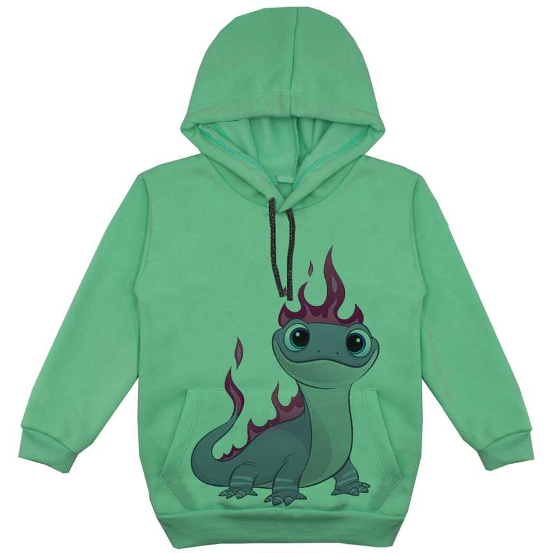 هودی پسرانه مدل دانیاسور F43 رنگ سبز