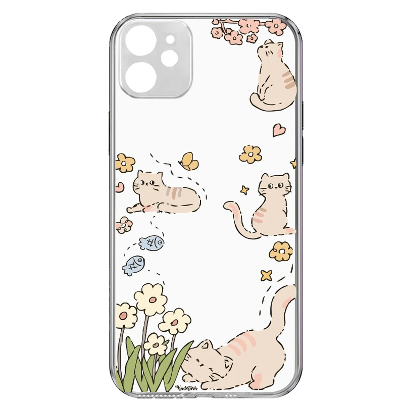 کاور مدل Cat & Flower مناسب برای گوشی موبایل اپل IPhone 11