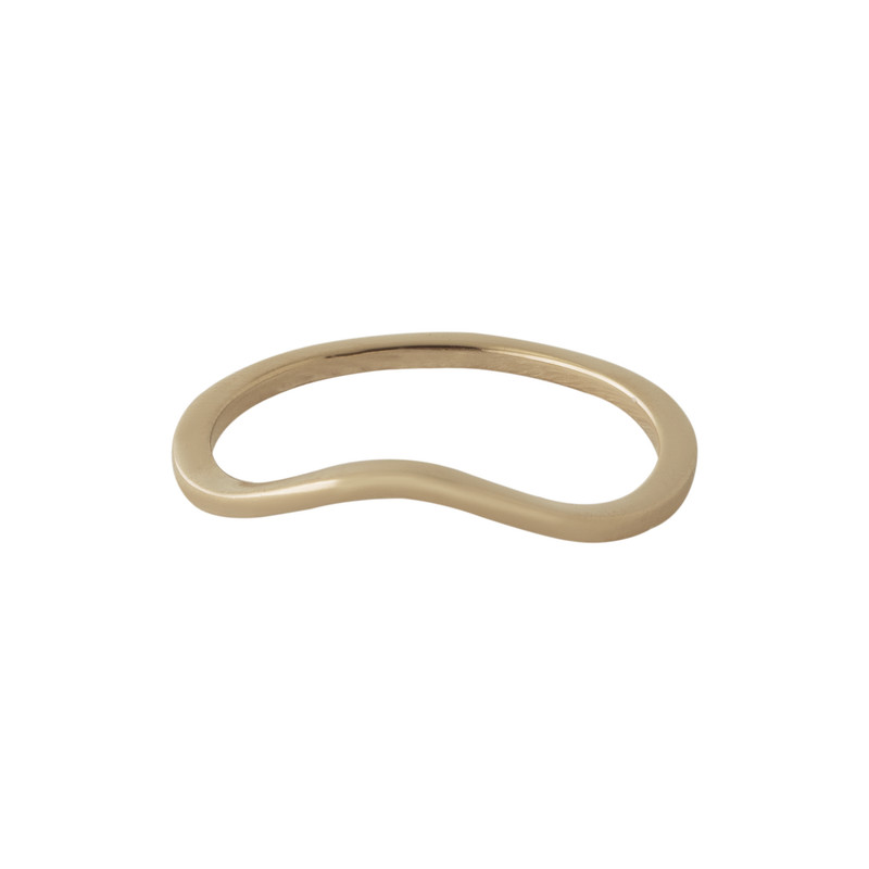 انگشتر طلا 18 عیار زنانه پولک مدل منحنی