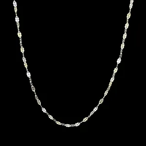 زنجیر نقره زنانه مدل پولکی 