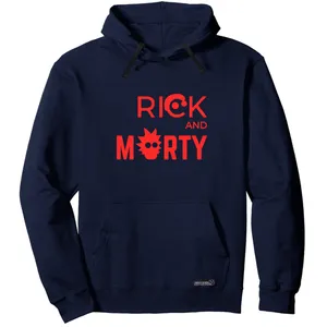 هودی مردانه 27 مدل  RICK AND MORTY کد WN698 رنگ سرمه ای 