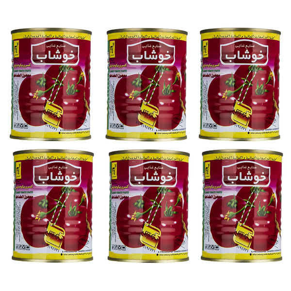 رب گوجه فرنگی خوشاب - 800 گرم مجموعه 6 عددی