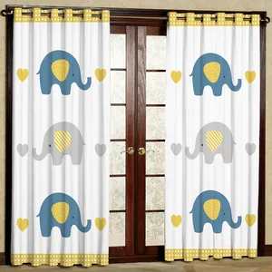 پرده مدل فیل چاپی هازان پانچی کد 584 سایز 200x140 سانتی متر