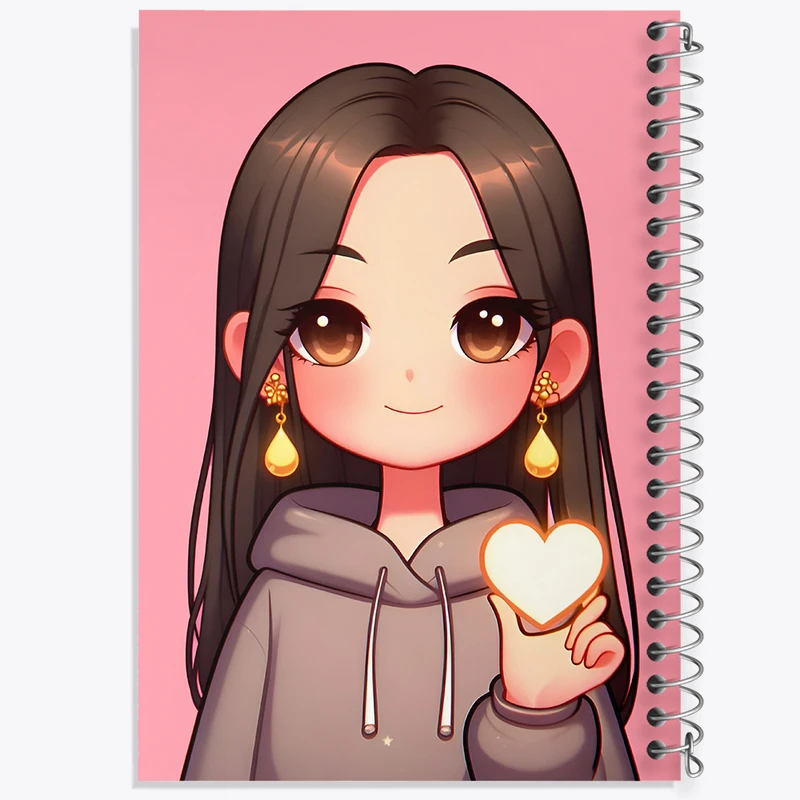 دفتر شطرنجی 50 برگ خندالو طرح دخترانه کد F8013