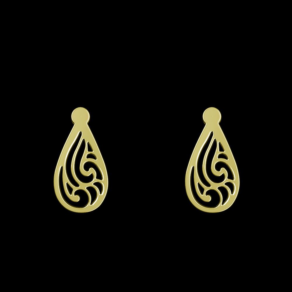 گوشواره طلا 18 عیار زنانه مدوپد مدل هندسی کد GA1-10524 -  - 1