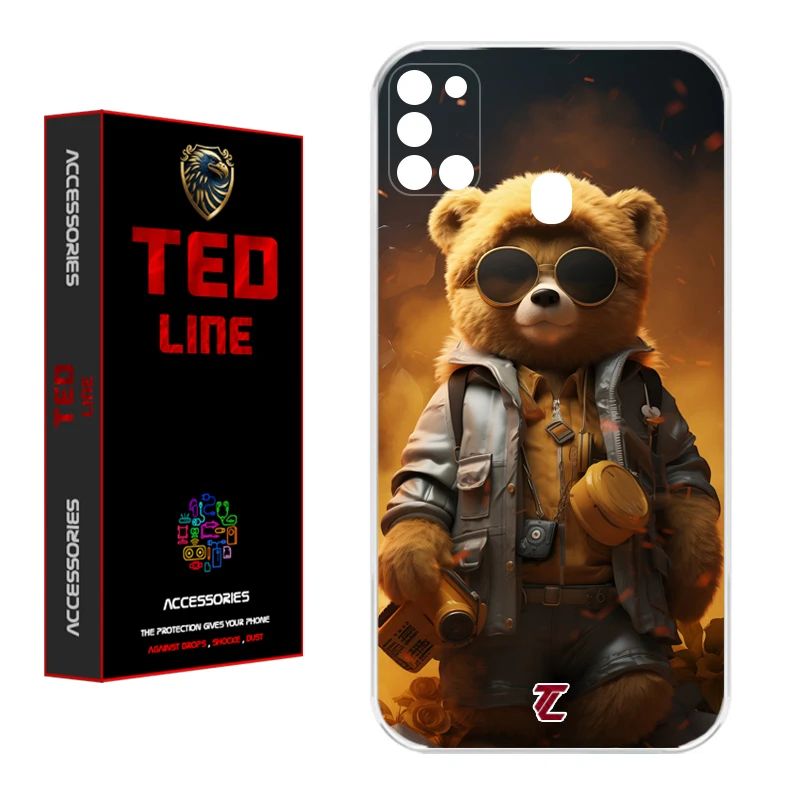 کاور تد لاین طرح خرس جنگی کد 1103 مناسب برای گوشی موبایل سامسونگ Galaxy A21S