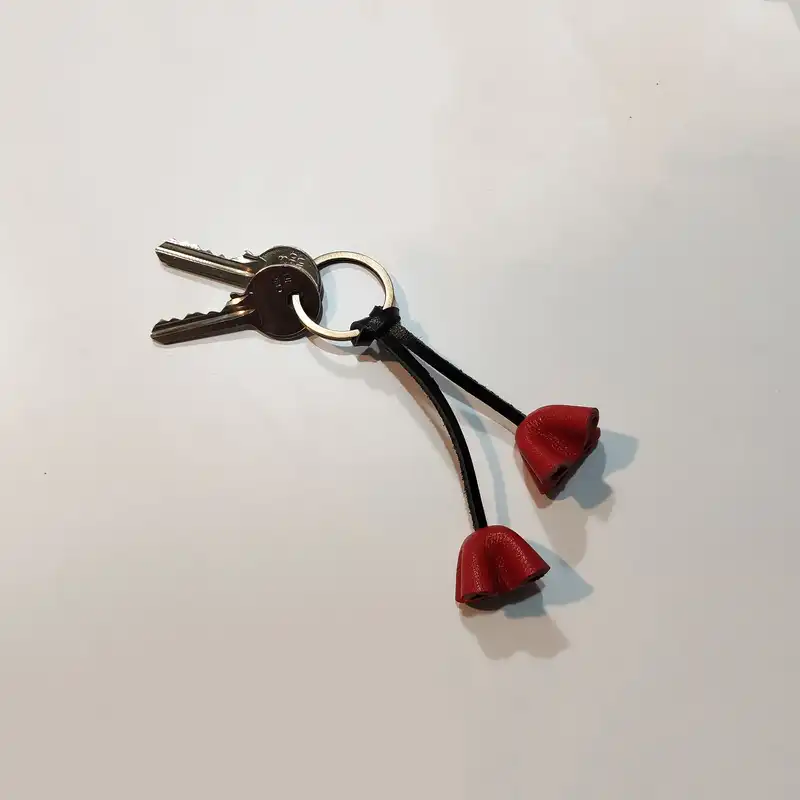 جاکلیدی چرمی مدل گل