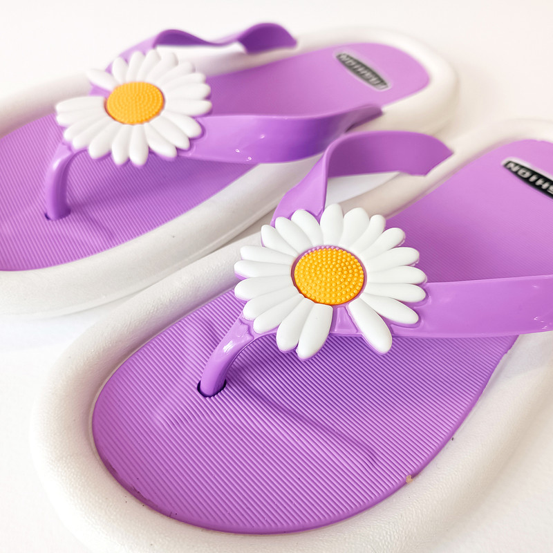 دمپایی لاانگشتی زنانه مدل بابونه-PU