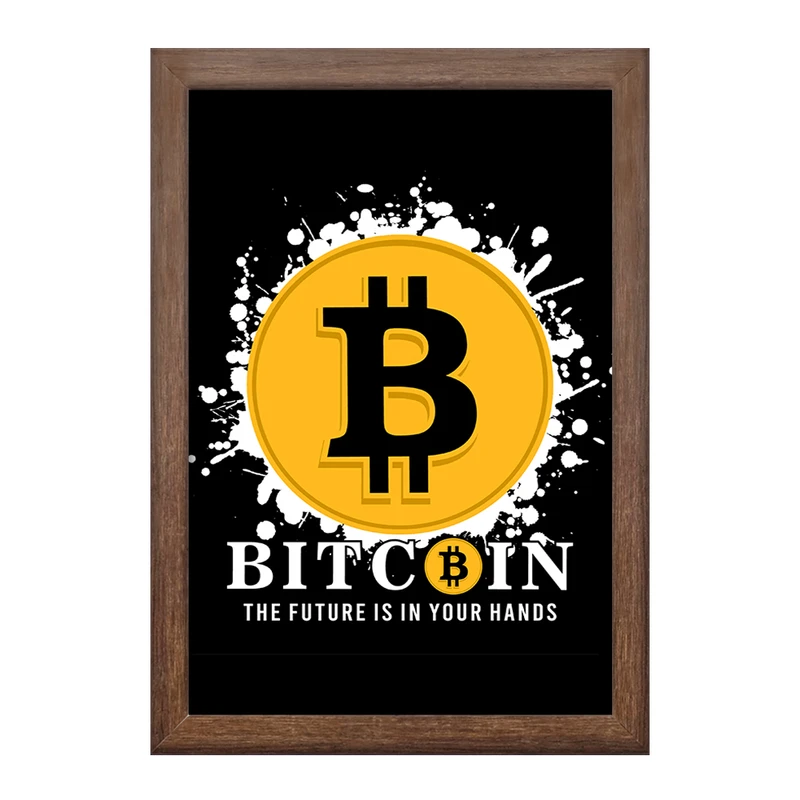 تابلو خندالو طرح ارز دیجیتال بیت کوین  کد 10890