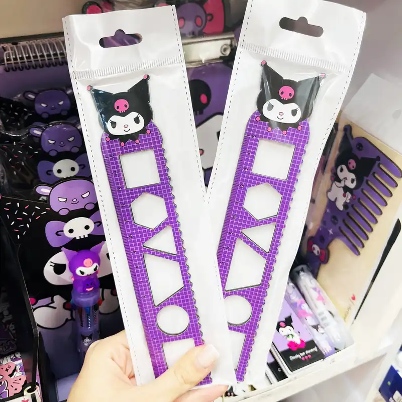 خط کش 15 سانتیمتری مدل کورومی شابلون دار