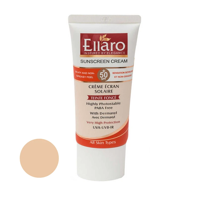 کرم ضدآفتاب رنگی الارو مدل SPF50 مناسب انواع پوست، حجم 50 میلی‌لیتر